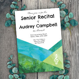 Custom Senior Erwägungsgrund Musik Thema Einladung