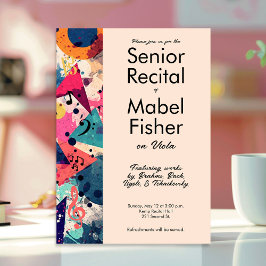 Custom Senior Music Erwägungsgrund 80er Inspiriert Einladung