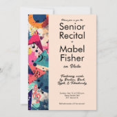 Custom Senior Music Erwägungsgrund 80er Inspiriert Einladung (Vorderseite)