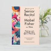 Custom Senior Music Erwägungsgrund 80er Inspiriert Einladung (Stehend Vorderseite)