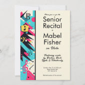 Custom Senior Music Erwägungsgrund 80er Inspiriert Einladung (Vorderseite)