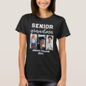 Custom Senior Oma Abschluss Foto & Name T-Shirt (Vorderseite)