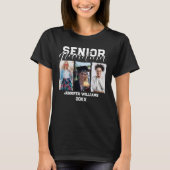 Custom Senior Oma Abschluss Foto & Name T-Shirt (Vorderseite)