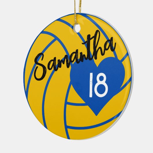 Custom Senior Volleyball Player Number Class of Keramik Ornament (Links)