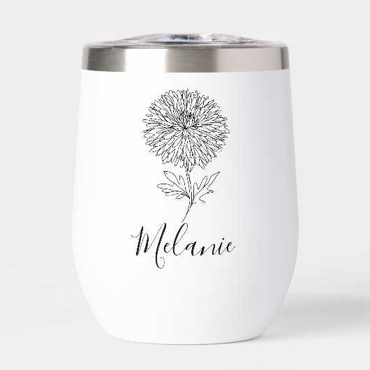 Custom September Aster Birth Blume Geschenk für di (Vorderseite)