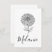Custom September Aster Birth Blume Geschenk für di Dankeskarte (Vorne/Hinten)