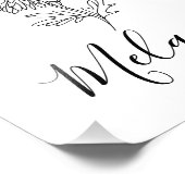 Custom September Aster Birth Blume Geschenk für di Fotodruck (Ecke)