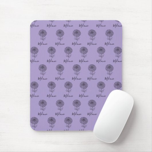 Custom September Aster Birth Blume Geschenk für di Mousepad (Mit Mouse)