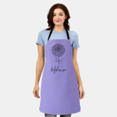 Custom September Aster Birth Blume Geschenk für di Schürze (Getragen)