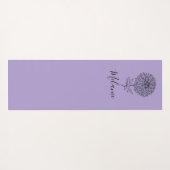 Custom September Aster Birth Blume Geschenk für di Yogamatte (Rückseite (Horizontal))