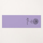 Custom September Aster Birth Blume Geschenk für di Yogamatte (Vorderseite (Horizontal))