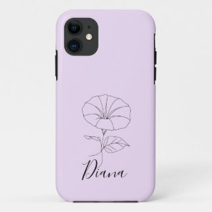 Custom September Morning Glory Birth Blume Geschen Case-Mate iPhone Hülle