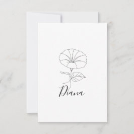 Custom September Morning Glory Birth Blume Geschen Dankeskarte