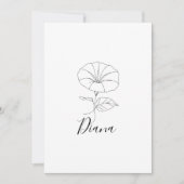 Custom September Morning Glory Birth Blume Geschen Einladung (Vorderseite)