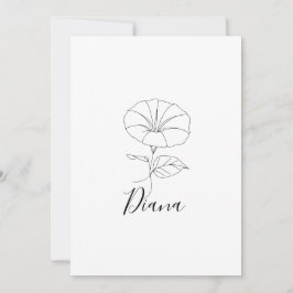 Custom September Morning Glory Birth Blume Geschen Einladung