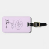 Custom September Morning Glory Birth Blume Geschen Gepäckanhänger (Vorderseite horizontal)