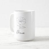 Custom September Morning Glory Birth Blume Geschen Kaffeetasse (Vorderseite Links)