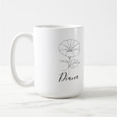 Custom September Morning Glory Birth Blume Geschen Kaffeetasse (Links)