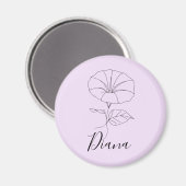 Custom September Morning Glory Birth Blume Geschen Magnet (Vorderseite/Rückseite)
