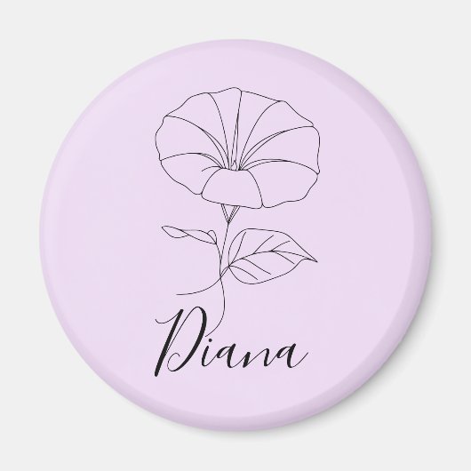 Custom September Morning Glory Birth Blume Geschen Magnet (Vorne)