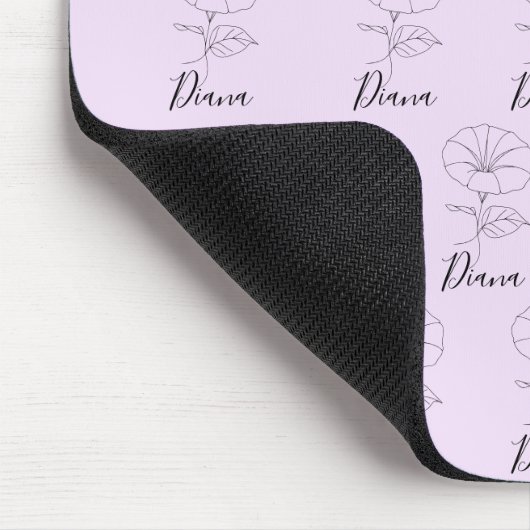 Custom September Morning Glory Birth Blume Geschen Mousepad (Ecke)