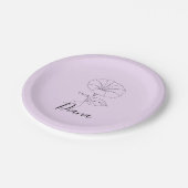 Custom September Morning Glory Birth Blume Geschen Pappteller (Schrägansicht)