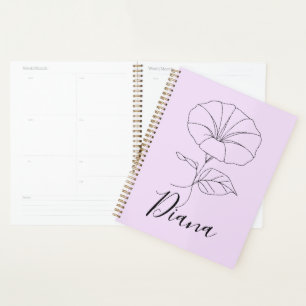 Custom September Morning Glory Birth Blume Geschen Planer