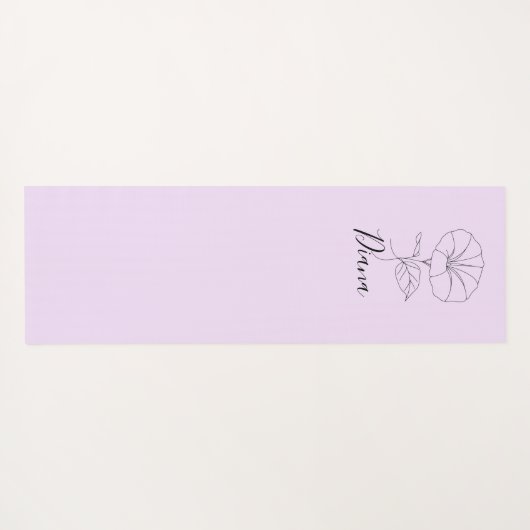Custom September Morning Glory Birth Blume Geschen Yogamatte (Rückseite (Horizontal))