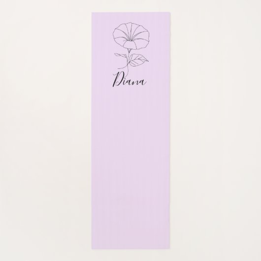 Custom September Morning Glory Birth Blume Geschen Yogamatte (Rückseite)