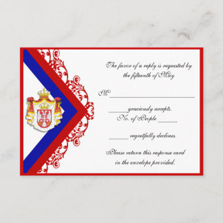Custom Serbische Hochzeitskarten UAWG RSVP Karte