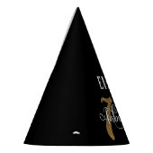 Custom Serif 1 Name Gold Glitzer 70 & Fabulous Partyhütchen (Links)