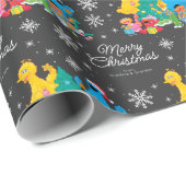 Custom Sesame Street | Weihnachtsfeiern Geschenkpapier (Rolleneckpunkt)