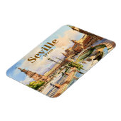 Custom Seville Spain Plaza de Espana Watercolor Magnet (Linke Seite)