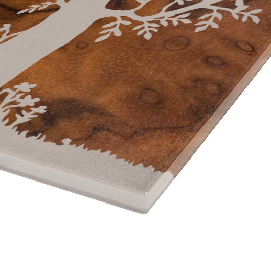 Custom Shabbat Etz Chayim Tree of Life Challah Schneidebrett (Ecke)