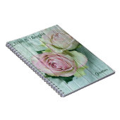 Custom, Shabby Chic Pink Roses, Notebook Journal Notizblock (Rechte Seite)