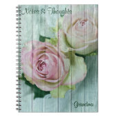 Custom, Shabby Chic Pink Roses, Notebook Journal Notizblock (Vorderseite)