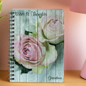 Custom, Shabby Chic Pink Roses, Notebook Journal Notizblock