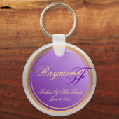 Custom Shades of Lavender Vater von Bride Keepake Schlüsselanhänger (Vorderseite)