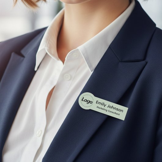 Custom Shaped Employee Pin Name Tag  Namensschild