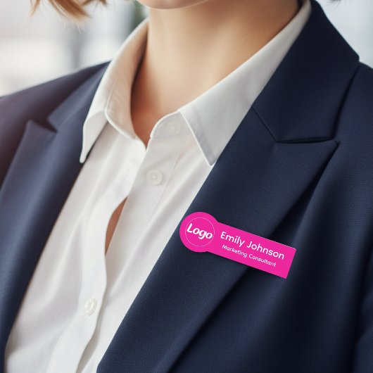 Custom Shaped Employee Pin Name Tag  Namensschild