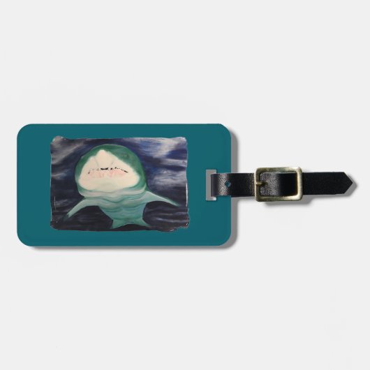 Custom Shark Luggage Tags Gepäckanhänger (Vorderseite horizontal)