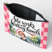 Custom She Works mit Willing Hands Christlich Zubehörtasche (Offen)