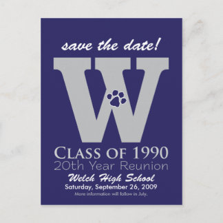::custom:::_sheila Class Wiedersehen Rett-the-Date Ankündigungspostkarte