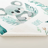 Custom Sherpa Baby Blanket - Boho Koala Design Sherpadecke (3/4)