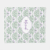 Custom sherpa baby blanket with personalized name. fleecedecke (Vorderseite (Horizontal))