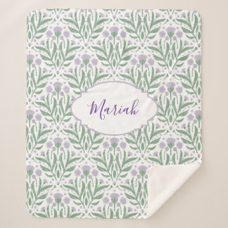 Custom sherpa baby blanket with personalized name. sherpadecke