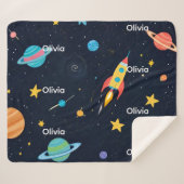 Custom Sherpa Blanket – Add Your Name Sherpadecke (Vorderseite (Horizontal))