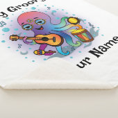 Custom Sherpa Blanket | Retro Octopus Name & Text Sherpadecke (3/4)