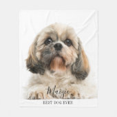 Custom Shih Tzu Dog Personalisiert Pet Foto Fleecedecke (Vorderseite)
