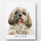 Custom Shih Tzu Personalisiert Pet Dog Foto Fotoplatte (Vorderseite)